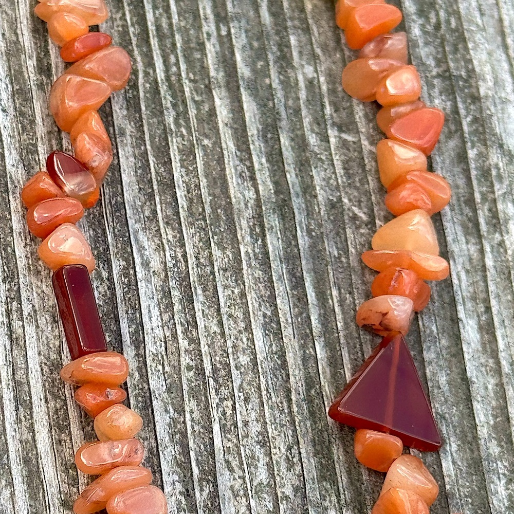 🧡 Carnelian Chip Necklace